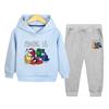 Traje de otoño para niño, primavera y otoño 2022, nuevo conjunto de dos piezas informal con capucha y pantalones para niño pequeño.
