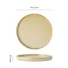Platos cerámicos de estilo western vintage, platos de forma única para restaurantes y uso doméstico, platos para ensalada, platos para el desayuno, platos de presentación elegantes y atractivos