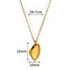 Colar com Pingente Novo de Aço Inoxidável Transfronteiriço Pingente de Coração Rosa Feminino Corrente para Clavícula Banhado a 18K Colar Versátil