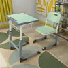 Mesas e cadeiras de aula de treinamento elevatórias, mesas e cadeiras de aula de reforço escolar, cadeiras duplas para alunos do ensino fundamental e médio, conjunto de mesa e cadeira individual para estudo