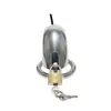 Xugu Fechadura de Castidade Elétrica de Choque em Aço Inoxidável Dispositivo de Castidade Cb com Plug Anal de Pulso para Estimulação e Treinamento Anal