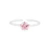 1742 Estilo Coreano INS Nicho Diseño de Lujo Ligero Color Sencillo Anillo de Zirconia Estrella Plata de Ley S925 Anillo de Plata para Mujer