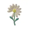 Broche Margarida Cravejado com Zircônia de Luxo Leve e de Alta Qualidade para Mulheres, Broche Corsage Versátil de Girassol de Luxo de Alta Qualidade para Roupas