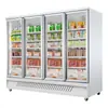 Gabinete de exhibición de bebidas de pantalla completa comercial Vitrina refrigerada Refrigerador de exhibición de bebidas
