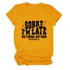 Desculpe o Atraso A dele Amazon Ebay Estação Independente Camiseta Feminina Simples e Confortável com Gola Redonda e Manga Curta