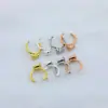 Pendientes Elegantes de Moda Transfronterizos Pinzas para Orejas de Primavera Convertidor de Bala de Soldadura Arco de Resina Invisible Pendientes Sin Perforar