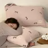 Par de Toallas Almohada de Gasa de Cuatro Capas Estilo Coreano Femenino Todo Algodón para Uso en Casa, Toalla Acolchada para Almohada de Adulto Individual