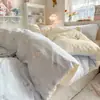 Novo Conjunto de Roupa de Cama de Gaze Dupla de Algodão com Sensação Fresca de Nuvem Quatro Peças Vendas Diretas do Fabricante Customizado para Venda Cruzada Dropshipping Roupa de Cama