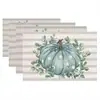 Amazon Halloween Acción de Gracias Manteles Individuales Calabaza Hoja de Arce Manteles Individuales Pavo Otoño Decoración de Mesa Manteles Individuales Resistentes al Calor