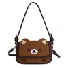 Bolsa Transversal de Ombro Gatinho Fofo Estilo Ins Desenho Animado, Mini Bolsa de Mão Versátil Delicada para Meninas, Mochila de Estudante
