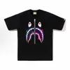 Suministro Mayorista Transfronterizo de Marca de Moda, Dropshipping de Comercio Exterior, Camiseta de Manga Corta Pesada Bape Cabeza de Mono Tiburón 230g 30
