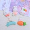 Bonito rabanete coelho dos desenhos animados creme cola acessórios criativo sapato fivela material resina acessórios diy jóias hairpin