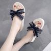 Venta Caliente Transfronteriza Chanclas de Moño Estilo Chanel Sandalias de Mujer AliExpress para Playa Planas Combinables Sandalias de Mujer