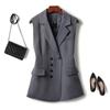 2025 Primavera y Otoño Nuevo Estilo Ropa Exterior sin Mangas para Mujer Estilo Occidental Chaqueta Exterior de Cintura Suelta Universal