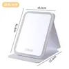 Espejo de Maquillaje LED con Luz, Adecuado para Dormitorios Universitarios, Uso de Escritorio, Alto Valor Estético, Ajustable, Portátil, Espejo Plegable