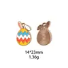 Huevo de Pascua Conejo Zanahoria Colgante DIY Aleación Esmalte Accesorios de Joyería Llavero Transfronterizo Encanto