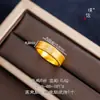Anel Luxuoso de Trevo de Quatro Folhas tipo Caleidoscópio com Borda de Contas Cravejada de Diamantes em Design Banhado a Ouro para Casais, Anel para Dedo Indicador