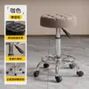 Banco de Beleza Ajustável com Pernas de Metal Reforçadas, Banco de Beleza e Cabeleireiro com Assento Espesso Confortável e Rodinhas Universais Lisas