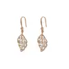 Diseño de Nicho Sentido Dorado Ramas y Hojas de Jade Pendientes 2024 Nueva Moda Lujo Ligero Alto Sentido Pendientes Pendientes de Hoja de Lujo