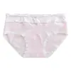 Ropa interior femenina rosa puro deseo borde de madera entrepierna extendida probiótica 10A antibacteriana de algodón puro entrepierna de cintura media