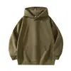 Sudadera chaqueta casual holgada de color liso estilo callejero americano para hombre, sudadera con capucha de moda otoño e invierno