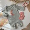 Traje Largo de Bebé para Primavera y Otoño estilo Coreano Mono de Manga Larga de Estilo Occidental Lindo Ropa Casual de Luna