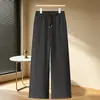 Pantalones rectos de pierna ancha, ajustados y de alta gama para mujer, nuevo estilo primavera y otoño 2026, pantalones largos versátiles y de moda para mujeres de mediana edad y mayores