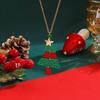 Pendientes largos de árbol de Navidad con costuras de aleación transfronterizas de Europa y Estados Unidos, pendientes de Navidad de carnaval de fiesta de moda para mujer, venta al por mayor