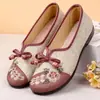 Zapatos de Tela Old Beijing Bai Zhenhe para Mujer, Zapatos de Malla Transpirable Estilo Étnico, Zapatos de Suela Suave para Madres de Mediana Edad y Mayores, Zapatos de Malla de Verano