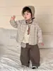 Colección de Primavera 2026 para Niños Ropa Nueva para Niños Ropa de Bebé Camisa a Cuadros para Niños Conjunto Casual Venta al por Mayor Personalización