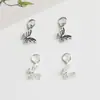Prata Esterlina S925 Pingente Borboleta Retrô Pulseira de Corda Trançada Pérola Feita à Mão DIY Colar Acessórios de Joia Pingente Estilo Ins