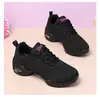 Zapatos de Baile Nuevos de Verano Transfronterizos, Zapatos de Baile Moderno de Malla Tejida Fly Transpirables, Zapatos de Baile de Suela Blanda para Baile Cuadrado de Adultos