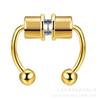 Imán de acero inoxidable aro para la nariz pinza para la nariz herradura acero de titanio joyería sin perforación piercing corporal Amazon AliExpress transfronterizo