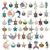 Mistura 60/50 série marinha acessórios pingente DIY concha sereia estrela-do-mar pingente colar acessórios materiais