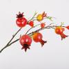 Romã Simulada de Alta Qualidade com Flor Fruta Falsa para Interior Hotel Feriado Romã Pequena Romã Simulada Decorativa Atacado