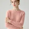 Malha feminina de gola redonda, nova coleção outono e inverno 2026 da Coreia, suéter simples e versátil, pulôver para usar no dia a dia, camada base