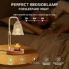 Lámpara de Aromaterapia de Madera de Amazon, Lámpara para Derretir Cera, Calentador de Velas, Lámpara con Portavelas Regulable, Quemador de Aromaterapia para Dormitorio, Lámpara para Derretir Velas