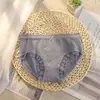 Ropa interior japonesa sin costuras de burbuja alta elasticidad algodón sin costuras transpirable cintura media levantamiento de glúteos cómodos calzones de lazo para mujer