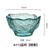 Estilo japonés azul glaciar verde taza de té maestra taza de té taza de té pequeña vaso de vidrio transparente vaso de vidrio quema congelada hombres y mujeres