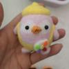 Muñeca de Monstruo de Tres Ojos Colgante de Lana Colgante Tejido a Mano Producto Terminado Muñeca de Ganchillo Hecha a Mano Colgante de Ganchillo Producto Terminado