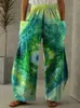 Pantalones Largos para Mujer Estilo Europeo, Americano y Coreano con Bolsillos Dobles, Sueltos y Cómodos, Ropa Casual Artística Creativa, Cómodo Estampado Digital 3D