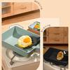 Frigideira Quadrada Antiaderente Mini para Tamagoyaki Transfronteiriça, Frigideira Espessa para Rolinho de Ovo, Frigideira Pequena de Pedra Mármore, Frigideira Plana Doméstica para Café da Manhã