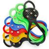 Funda de silicona para zapatos de exterior, antideslizante, para escalada en hielo y nieve, con garra de nieve para montañismo, crampones sencillos de 5 dientes.