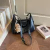 Bolsa tote feminina Shuai Mi Jia, grande capacidade, novo modelo 2026, simples e minimalista, bolsa de ombro única para estudantes universitários, bolsa transversal