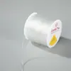 Hilo Elástico de Cristal 100m Blanco Transparente Hilo para Abalorios DIY Alta Elasticidad Hilo Elástico Resistente al Desgaste Hilo para Manualidades Cordón para Pulseras