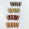 Olho de Gato Combinação de 4 Cores Nail Art Usável Doce Cool Design de Linha de Alta Qualidade Unhas Olho de Gato Interestelares Removíveis