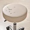 Funda de cojín redonda de piel sintética impermeable para silla funda de asiento para silla de comedor de hotel Funda redonda para silla de bar