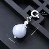 Contas redondas de ágata de cristal natural, pequenos pingentes, acessórios para pulseiras, colares, acessórios DIY, fechos universais, pingentes de bolsa