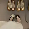 Zapatos Planos Redondos de Lunares Estilo Coreano con Lazo para Mujer, Nuevos Elegantes Zapatos de Ballet Otoño 2025