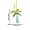 Parche Bordado Hecho a Mano con Cuentas de Árbol de Coco Limón con Correa para Colgar, Colgante para Bolso Pequeño, Accesorios de Pedrería, Adornos para Ropa
